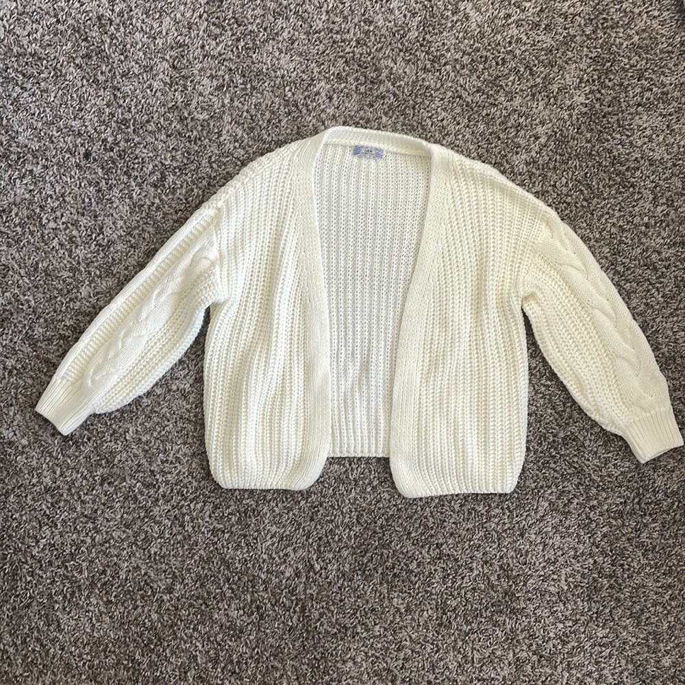 White cardigan